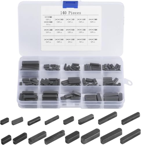 Image of 140 Pcs Round Ended Feather Key, Parallel Drive Shaft Keys Set