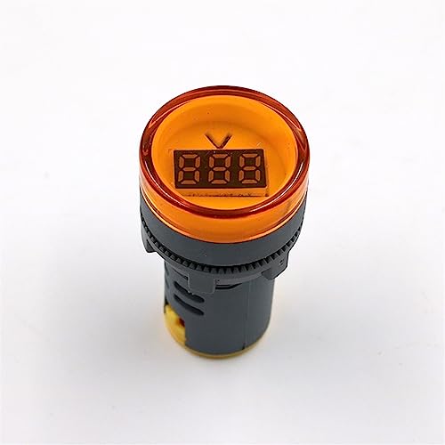 Voltmètre Ampèremètre AC 60-500V Jaune pour Tableau Électrique Inséré