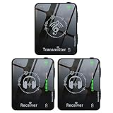 Qualità del suono senza perdite: offre audio professionale con bassa rumorosità, bassa latenza e alta risoluzione tramite trasmissione wireless 2.4G; supporta la frequenza di campionamento a 24 bit/48 kHz per un monitoraggio chiaro in tempo reale durante le sessioni di registrazione stereo.