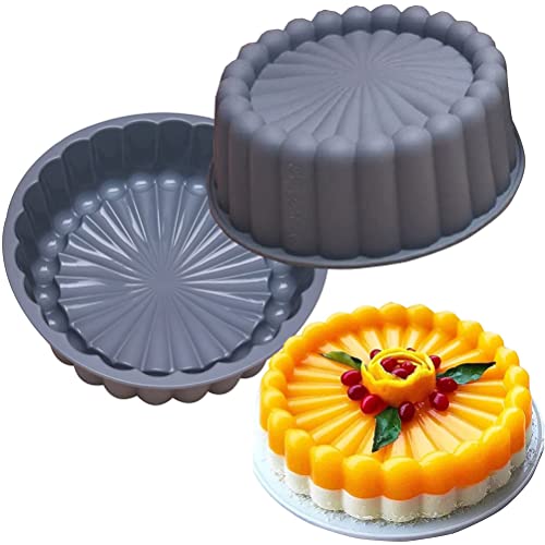 La Mejor Recopilación de Moldes para gelatina walmart los más recomendados. 48 Enfudid Charlotte - Molde Redondo de Silicona para Tartas de 7.7 Pulgadas, Reutilizable para Hornear Fresa, Queso, Brownie
