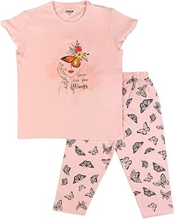 طقم بيجامة صيفي للبنات من 14-18 سنة، 9080 من زيركون