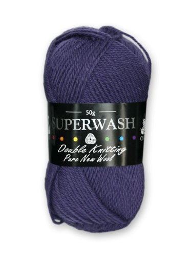 Cygnet Yarn Purple Superwash Double Knitting Pure Wool Blueberry