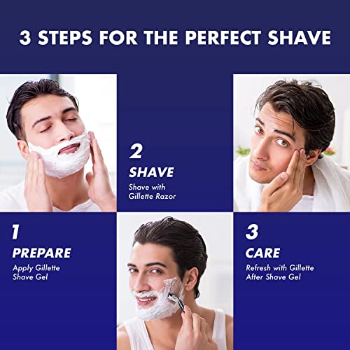 Image of Gillette Fusion Manual Razor for Men for Perfect Shave and Perfect Beard Shape & Gillette AFTER SHAVE SPLASH REFRESHING BREEZE 50ML, White