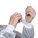 Greenour Disposable Lab Coats with Pockets for Adult Unisex White Coat, Knitted Collar and Cuffs Breathable Polypropylene (Case of 50, Large)