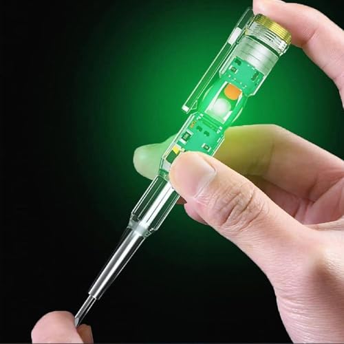 Image of 1 Pcs Electrical Tester Pen, 70-250V Induction Power Detector Pen Electrical Screwdriver Circuit Tester, Electrical Tester Pen with LED Color Light, Non-Contact AC Voltage Tester Pen.