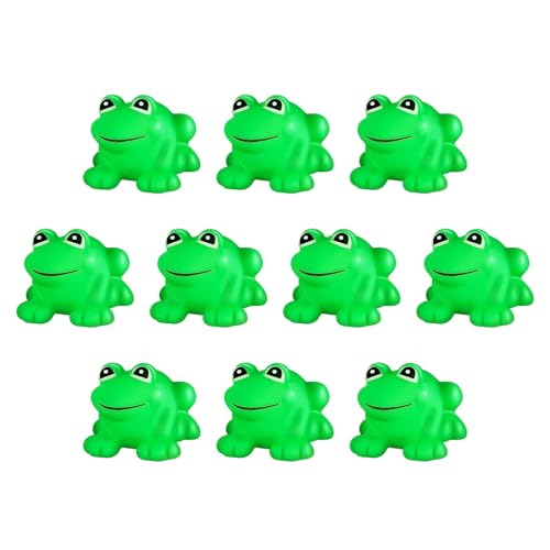 Aceirropy Frogas para niños, Figura de Rana,Ranas flotantes de Goma para niños - Decoración de la bañera de la bañera de la Ducha del Flotador de 10x Mini chillido