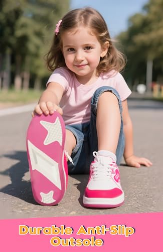 SKYWHEEL Little/Big Kids Light Up Shoes Control with Button Lightweight Fashion Sneakers Size 11C-3C3