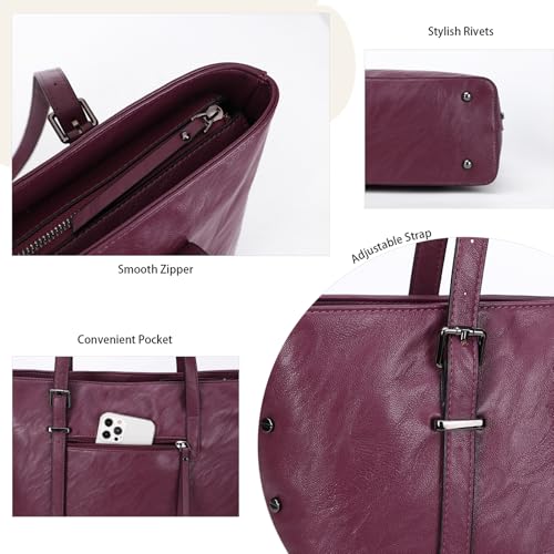 Image of KL928 Handbag for Women Tote Bag PU Leather Large Shoulder Bag Top Handle Satchel Purses 2Pcs Set
