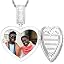 0551 Silver heart pendant with rope chain]