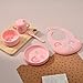 Imagination Junction silicone baby feeding set, Baby Led Weaning Supplies，Cutlery Feeding Supplies, Baby Utensils Feeding Essentials for Starting Solids，5 Piece Set (pink)