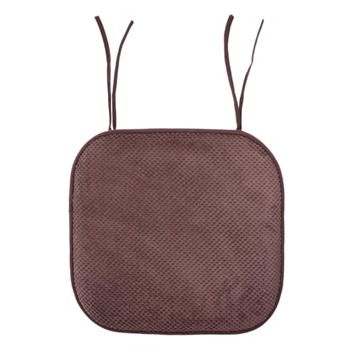 TOVINANNA Cojín Viscoelástico para Silla de Oficina y Comedor Asiento Ergonómico de Espuma de Memoria Color Café Diseño Flexible Antideslizante Funda de Poliéster Resistente y Ligera