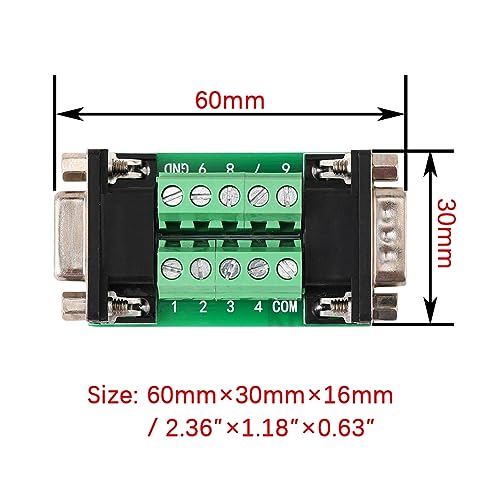 4PCS Conector DB9 Macho y Hembra en Placa Adaptadora miniatura 6