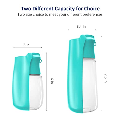Image of WePet Foldable Portable Dog Water Bottle Puppy Water Dispenser with Drinking Feeder, 12 OZ, High-Temperature Resistant Leak Proof for Pets Outdoor Walking, Hiking, Travel, Food Grade Plastic BPA Free