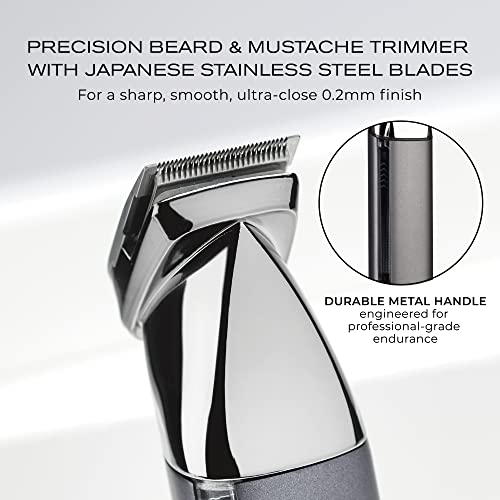 Conairman Ultimate Trim Precision All-In-One Metal 18Pc Groomer With Attachments, Hair Trimmer For Men, Cordless Lithium-Ion Battery, Stainless Steel Blades For No Pull, No Snag Trimming Experience #TOP2