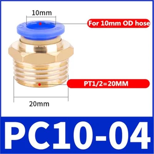 Conector neumático PC para eliminar fugas de aire en mangueras comprimidas 3