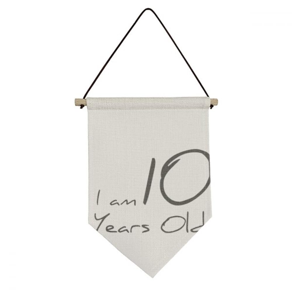 Drapeau I am 10 years old en toile à offrir pour un anniversaire