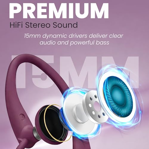 Image of Philips SHS3200PK Flexible Earhook Headphones, Pink