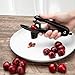 Cherry Pitter - Ordekcity Stainless Steel Cherries Corer Pitter Tool with Hand-held Push Design, Save Time & Space for Making Cherry Jam with Lock Design(Black)