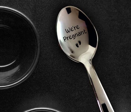 Image of | We're Pregnant Pregnant, Pregnancy Announcement, Pregnancy Spoon, Baby Announcement | Expecting parents gift | Cute pregnancy gift | Gift for her