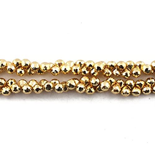 Perles pyrite dorée oignons facettées pour réparer et sublimer vos colliers ternis