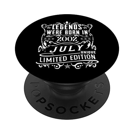 Cumpleaños Julio 2002 Edición Limitada Regalo Legend July PopSockets PopGrip Intercambiable