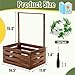 Acshio Baby Shower Crate Closet, Wooden Vintage Storage Crate with Handle Artifical Garland, Large Welcome Gift Hamper Basket for Pregnancy Gifts New Parents