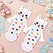 AGIFTMIND Funny Bunny Socks, Crazy Animal Magnetic Hand Holding Socks Anniversary Birthday Gifts for Women Friends (US, Alpha, One Size, Regular, Regular, White)