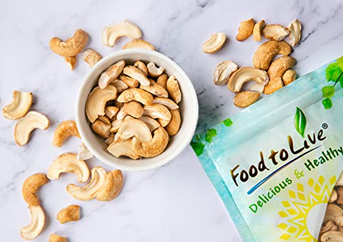 Organic Dry Roasted Cashew Halves And Pieces, 4 Pounds – Unsalted, Non-Gmo, Vegan-Friendly, Perfect Snack For Anytime! - No Chemicals Or Artificial Ingredients - Rich In Nutrients & Tasty #TOP5