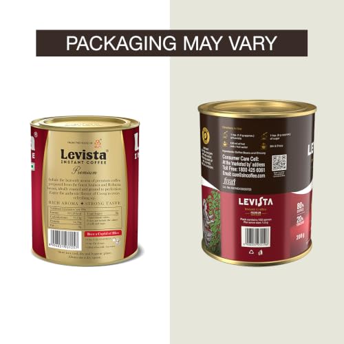 Image of Levista Premium Instant Ground Coffee 200 gm can