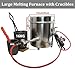 16KG(35lbs) Large Metal Melting Furnace Dual Burner with Graphite Crucibles(16KG/35lbs&6KG/13lbs), Foundry Home Kiln Smelting Furnace Kit with Casting Tools for Refining Recycle Brass Gold Silver