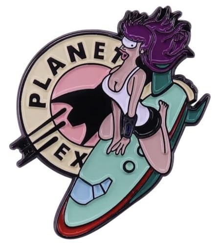 Futurama Planet Express Ship Leela Sexy Pinup Animated Comedy TV Show 1.5' Enamel Pin Badge