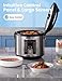 COMFEE' Rice Cooker, Slow Cooker, Steamer, Stewpot, Sauté All in One (12 Digital Cooking Programs) Multi Cooker (5.2Qt ) Large Capacity. 24 Hours Preset & Instant Keep Warm, Black/Silver (MB-M25)