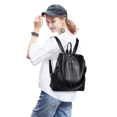 Mochilas Femininas Escolar Bolsa De Viagem Faculdade (Preto)