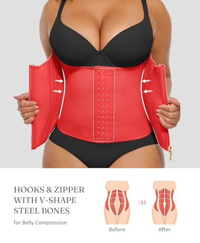 FeelinGirl Waist Trainer Corset Shapewear Tummy Control Body Shaper Waist Cincher for Women Sport Workout Girdle3