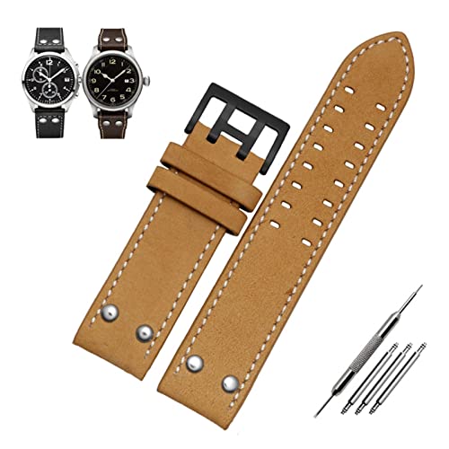 Bracelet de montre de 20mm YHNNH en cuir pour sublimer votre tenue chic et décontractée