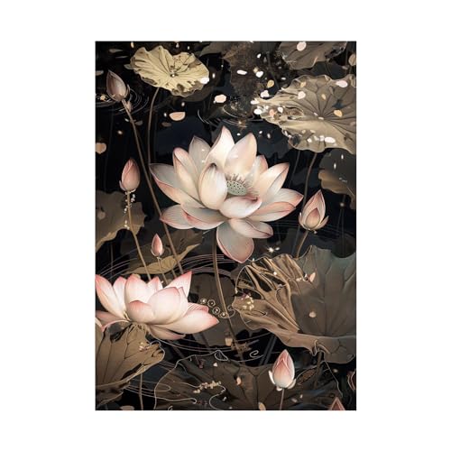 Art floral rétro FJASKER : tableau décoration murale moderne 40x60cm pour salon