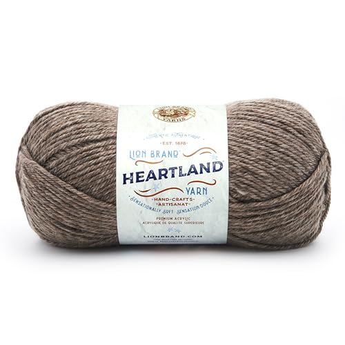 Image of Lion Brand Yarn Heartland Yarn, Worsted-Weight Yarn for Knitting, Crocheting, and Crafting, 1 Pack, Mammoth Cave