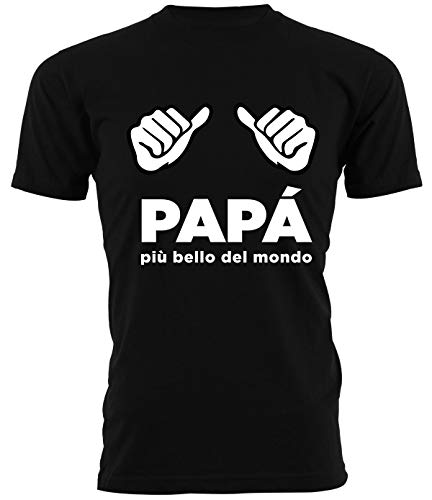 T-Shirteria - Camiseta para regalo del día del Padre, todas las tallas, modelo mejor padre negro Talla:Extra Large