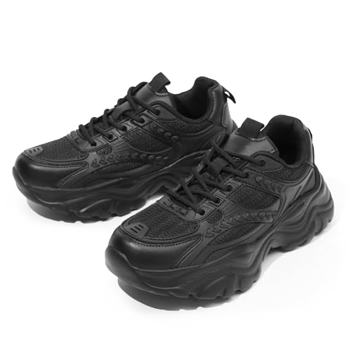 Women's Lace-up Platform Walking Shoes Comfortable Retro Stylish Workout Sport Work Casual Chunky Sneakers4