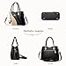 Imagen de FOLOVEYA Bolso Mujer Elegante Bolso de Mano Tote Impermeable Múltiples Bolsillos Bandolera Satchel Moda Señora Bolso de Hombro para Oficina Trabajo Diario Vida Compras Fiesta Cuero PU Negro