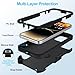 SOGCASE Belt Clip Holster Compatible with iPhone 15 Pro Defender Case with 360° Rotating Stand - Heavy Duty Protection Anti-Drop Shockproof, Black