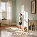 CEYAZYE Growth Chart for Wall, 7 Ft Height Chart Measurement for Kids, Waterproof Canvas Wall Tracker Ruler with Wooden Keepsake Box, Hook& Marker Pen, Neutral Nursery Room Decor Gift for Baby to Teen