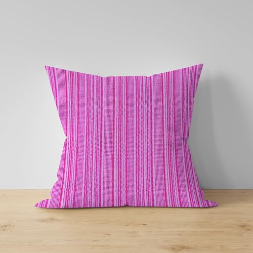 Image of nissi Cotton Plain Cushion Covers, 16x16 inches, Set of 3, (3, Pink, 16x16 inches)