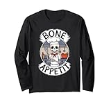 costume da scheletro da cuoco di bone appetit per halloween maglia a manica