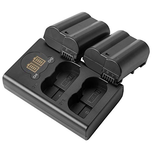 2X EN-EL15 EN-EL15A Ersetzt Akku Kompatibel mit Nikon d750 d7200 d7100 d800 d850 d810 d610 d500 Battery und More - Image 4