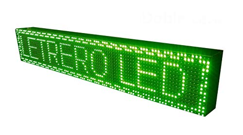 CARTEL LED PROGRAMABLE LETRERO LED PROGRAMABLE PANTALLA LED PROGRAMABLE (96*16 cm doble cara, VERDE) ROTULO LED PROGRAMABLE CARTEL ELECTRÓNICO ANUNCIA TU NEGOCIO/ PROGRAMMABLE LED PANEL BANDEROLA LED