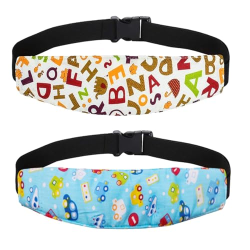 2 Pezzi Cinturino Supporto Testa Bambini, Regolabile Auto Sicurezza Cinturino Supporto Testa, Bambini Dormire Cintura di Sicurezza, Accessorio per Dormire in Auto per Toddler bambini Infant