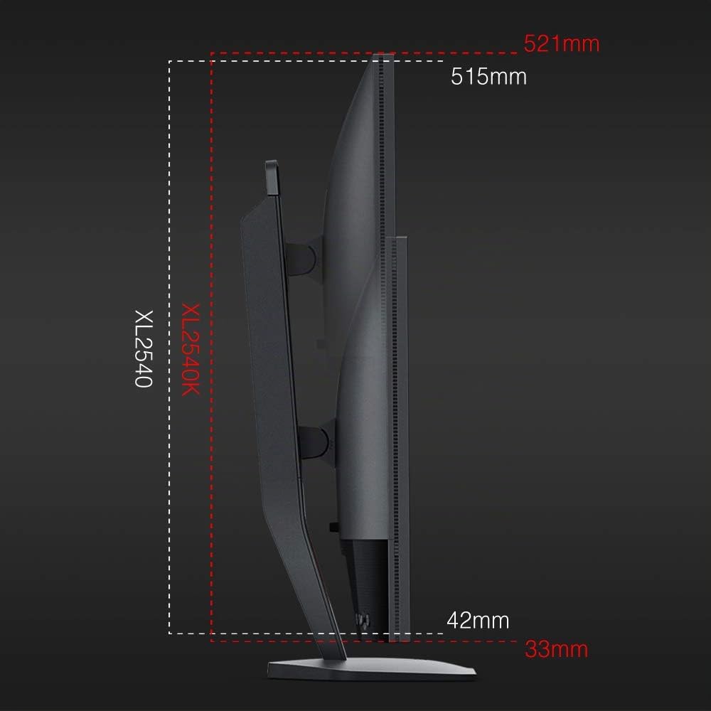 BenQ Zowie XL2540K Écran Gaming, 24 Pouces, 240Hz, TN Rapide, 1080p, HDMI 2.0 X3, DisplayPort, XL Setting to Share, réglage Hauteur Fluide, Progamer Base