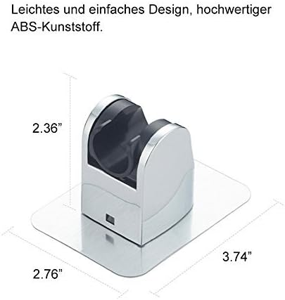 SIMGOTT Állítható Zuhanyfej Tartó - Fúrás Nélküli Öntapadós Fali Rögzítés, Krómozott ABS, 18 kg Teherbírás, Rozsdamentes