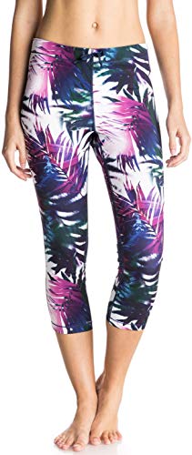 Roxy Women's Relay Capri Pants, Sea Salt Jungle Times, Large